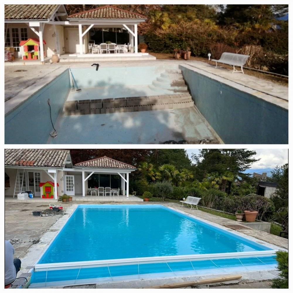 Rénovation d'une piscine sur la commune de St-Ismier